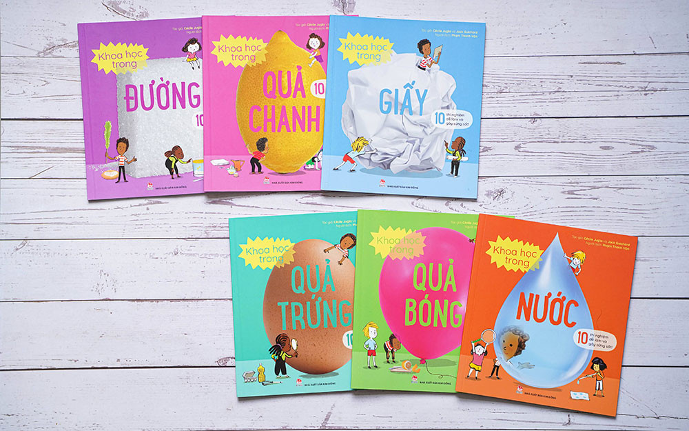 Bộ sách "10 thí nghiệm dễ làm và gây sửng sốt”. (Ảnh: NXB Kim Đồng cung cấp).