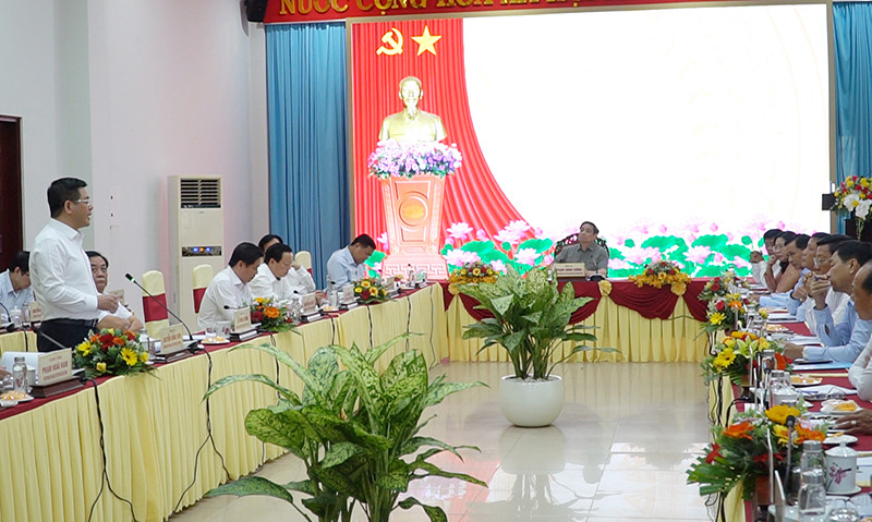 Buổi làm việc giữa Thủ tướng, lãnh đạo các bộ, ngành Trung ương với lãnh đạo tỉnh Sóc Trăng. Thủ tướng Phạm Minh Chính làm việc với lãnh đạo tỉnh Sóc Trăng -0