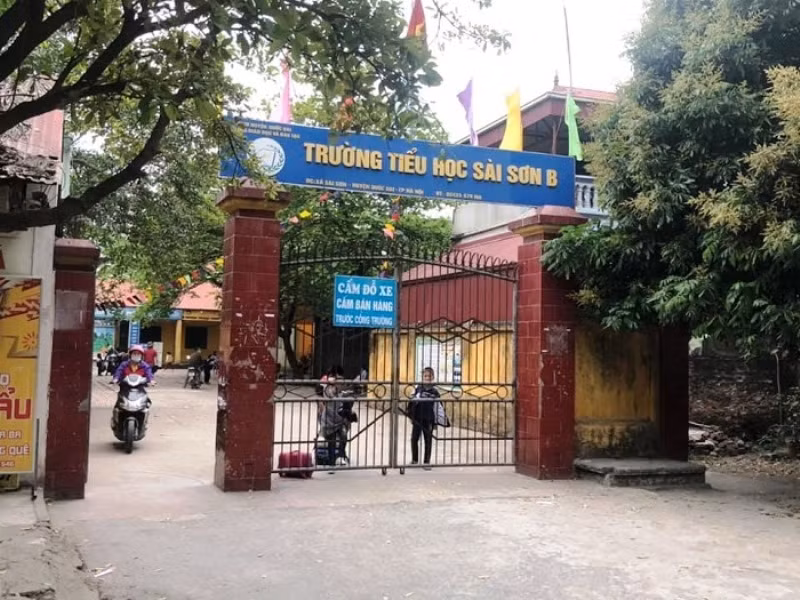 Trường tiểu học Sài Sơn B. (Ảnh: IT)