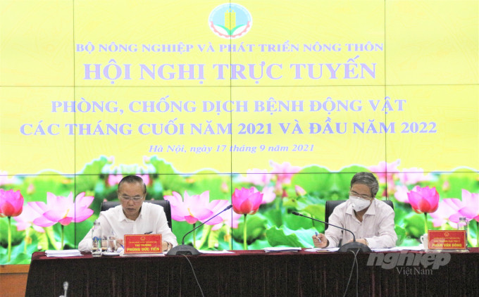 Hội nghị trực tuyến toàn quốc triển khai nhiệm vụ phòng chống dịch bệnh động vật những tháng cuối năm 2021 và đầu năm 2022. ( Ảnh: Nongnghiep.vn) Tăng cường kiểm soát, phòng chống dịch bệnh trên động vật -0