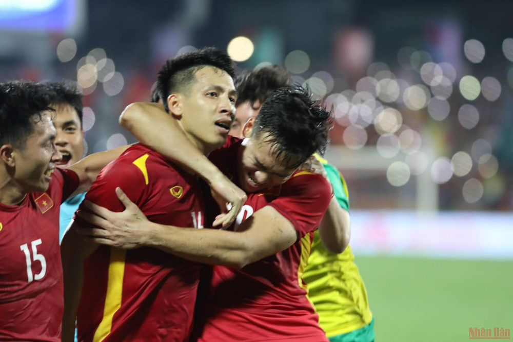 1-0 cho U23 Việt Nam cũng là kết quả chung cuộc của trận đấu. (Ảnh: Khiếu Minh) 9hiep2Veitnam_Myanmar-1652452982575.jpg