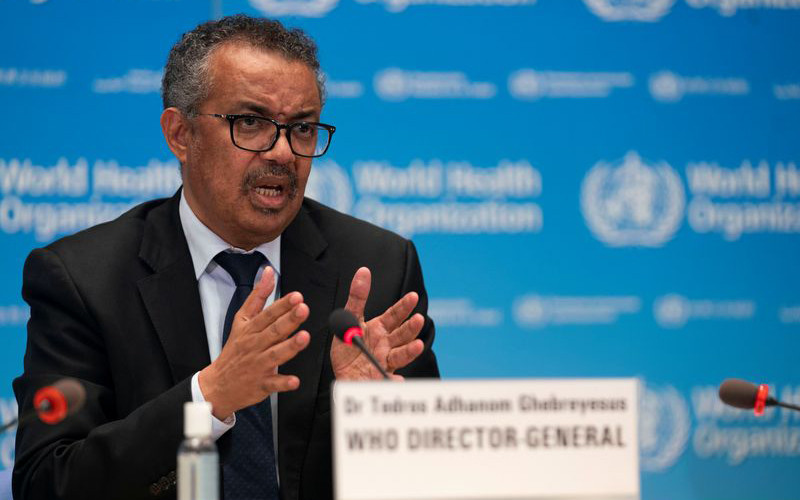 Tổng Giám đốc WHO Tedros Adhanom Ghebreyesus. Ảnh: Reuters Thế giới vượt mốc 23 triệu ca mắc Covid-19, WHO hy vọng dịch bệnh sẽ chấm dứt sau 2 năm -0