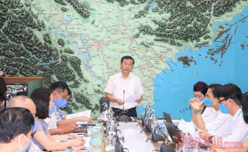 Phó Tổng cục trưởng Tổng cục Phòng chống thiên tai Nguyễn Văn Tiến chia sẻ tại buổi tập huấn. Xây dựng kế hoạch Phòng, chống thiên tai trong bối cảnh dịch bệnh Covid-19 -0