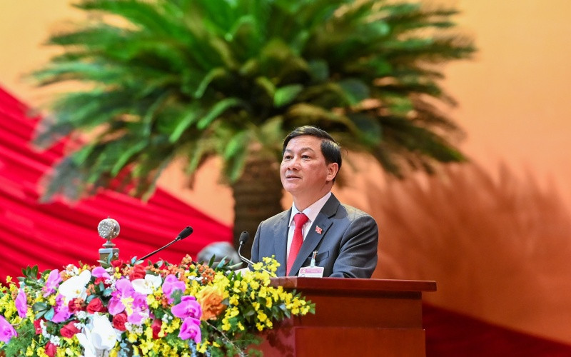 Đồng chí Trần Đức Quận, Bí thư Tỉnh ủy, Chủ tịch HĐND tỉnh Lâm Đồng phát biểu tham luận. DSC_0531-1611737149996.jpg