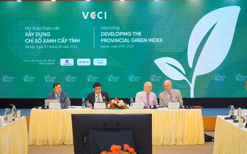 Toàn cảnh Hội thảo tham vấn xây dựng chỉ số xanh cấp tỉnh.