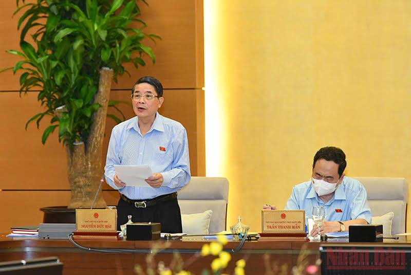 Phó Chủ tịch Quốc hội Nguyễn Đức Hải điều hành nội dung phiên họp. Ảnh: Duy Linh 3-1631703348610.jpg