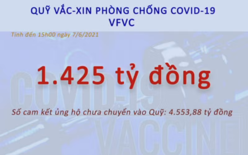 Tính đến 15 giờ ngày 7-6 đã có 227.862 tổ chức và cá nhân tham gia đóng góp với tổng giá trị quy đổi ra VND là 1.425 tỷ đồng. (Ảnh: Bộ Tài chính)