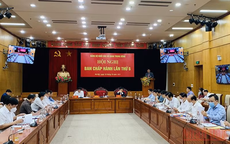 Hội nghị Ban Chấp hành Đảng bộ Khối các cơ quan Trung ương lần thứ sáu.