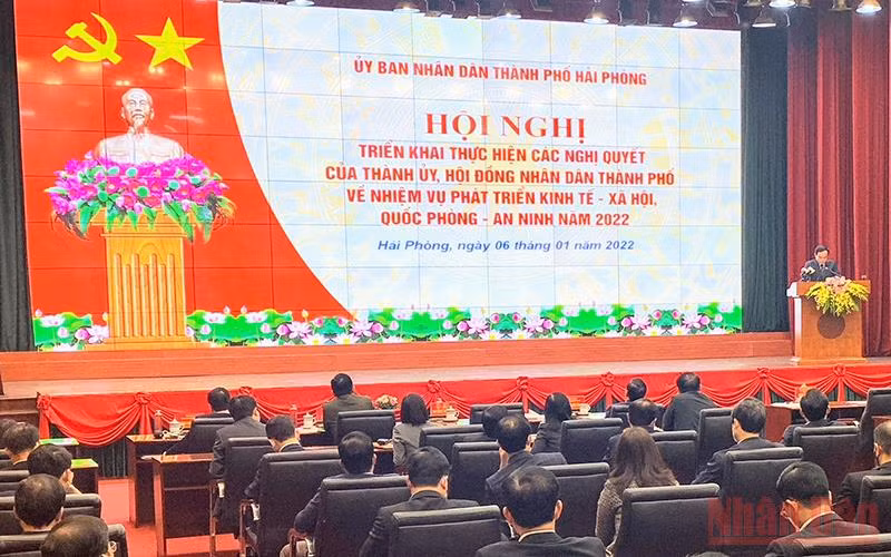 Thành phố Hải Phòng phấn đấu hoàn thành vượt mức kế hoạch phát triển kinh tế-xã hội năm 2022.