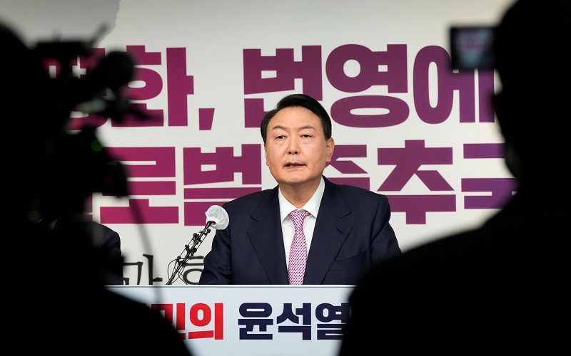 Tổng thống đắc cử Hàn Quốc Yoon Suk-yeol. (Ảnh: Reuters)