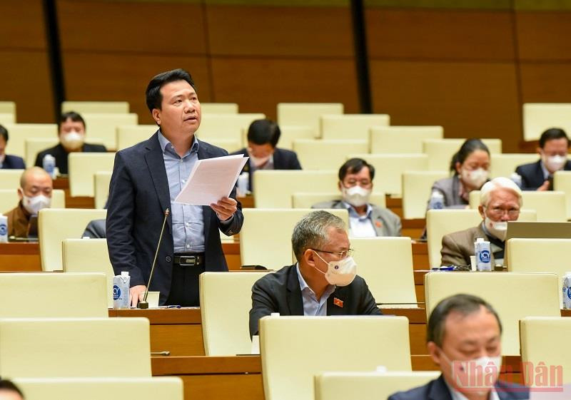 Đại biểu Quốc hội Ngô Trung Thành (Đắk Lắk) phát biểu. (Ảnh: Khoa Linh) Kiểm soát chặt chẽ việc chuyển đổi mục đích sử dụng đất -0