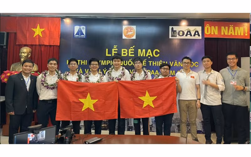 Đoàn Việt Nam đạt kết quả cao tại Kỳ thi Olympic quốc tế về Thiên văn học và Vật lý Thiên văn lần thứ 14. (Nguồn: tuoitrethudo.com.vn)