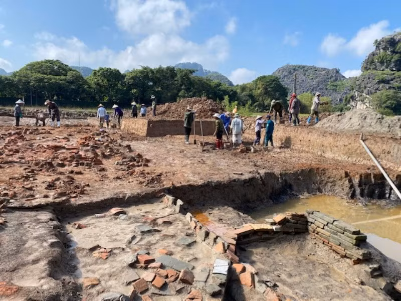 Phát lộ nhiều dấu tích giá trị lịch sử ở đền thờ vua Lê Đại Hành -0