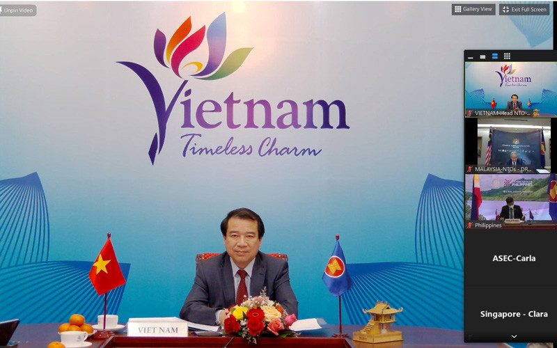 Phó Tổng cục trưởng Tổng cục Du lịch Hà Văn Siêu dự Hội nghị trực tuyến Cơ quan du lịch quốc gia ASEAN lần thứ 53 