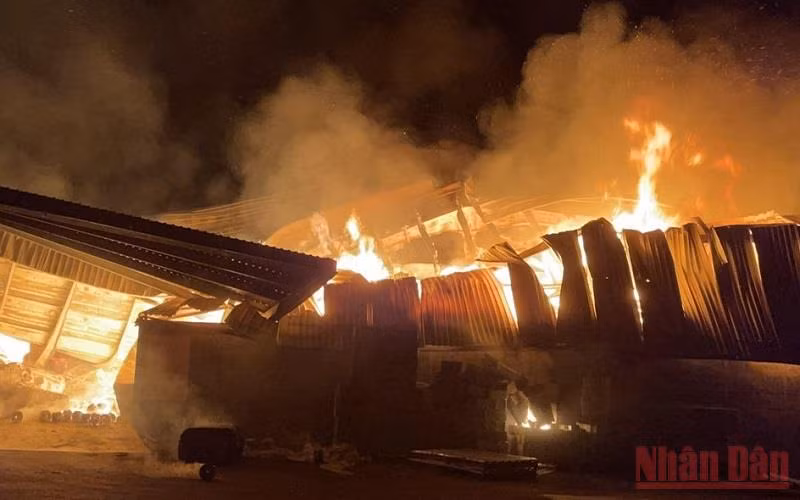 Hiện trường vụ cháy.