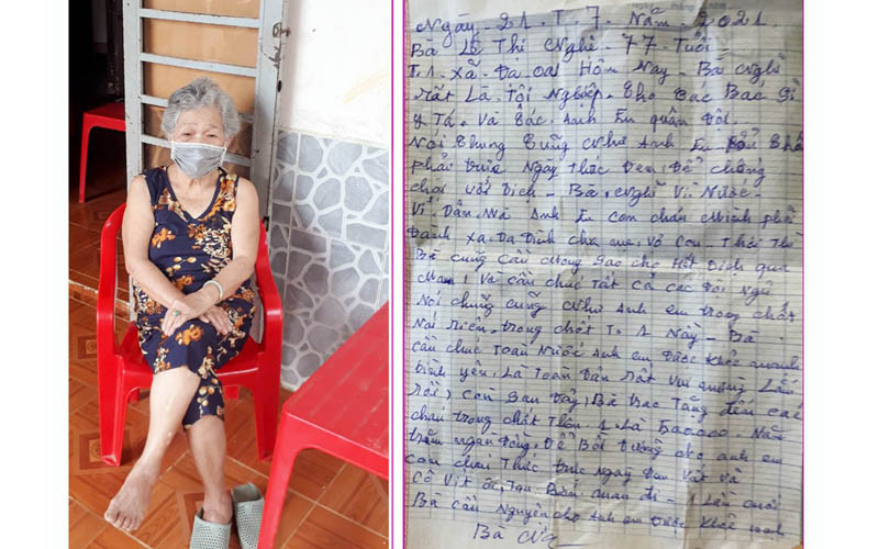 Cụ Nghệ và bức thư chan chứ yêu thương gửi lực lượng tuyến đầu chống dịch. Tấm lòng cụ Nghệ -0