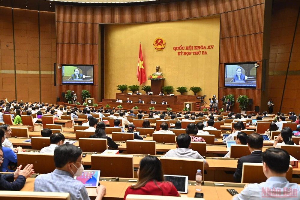Quang cảnh phiên họp Quốc hội tại Hội trường Diên Hồng, ngày 2/6. (Ảnh: NGUYÊN LINH) Gói hỗ trợ Chương trình phục hồi và phát triển kinh tế được triển khai có hiệu quả -0
