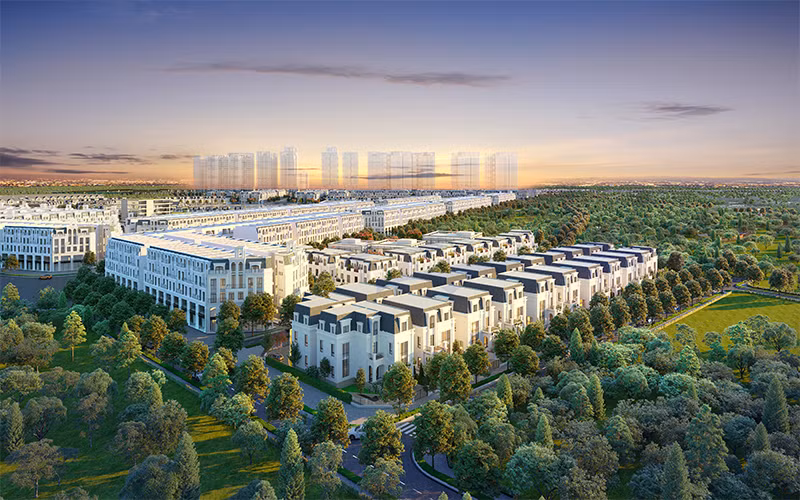 Thảo Viên Villas được bao quanh bởi những hàng cây xanh