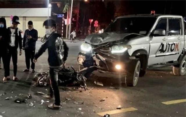 Hiện trường vụ tai nạn giao thông tại Hải Phòng, ngày 12-3, làm hai thiếu niên tử vong. (Ảnh: ATGT.VN)