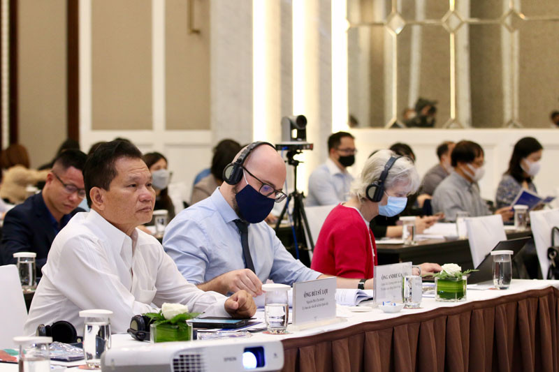 Các đại biểu, tổ chức quốc tế tham dự hội thảo. Lấy con người làm trung tâm trong thực hiện chính sách an sinh xã hội -0