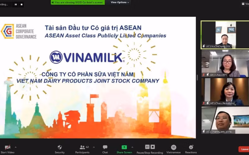 Kết quả của Vinamilk được công bố trong diễn đàn Thường niên 2020 của VIOD được tổ chức theo hình thức trực tuyến.