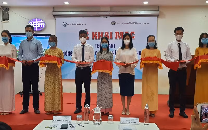 Nghi thức khai mạc Techmart nông nghiệp và công nghệ sau thu hoạch năm 2022.