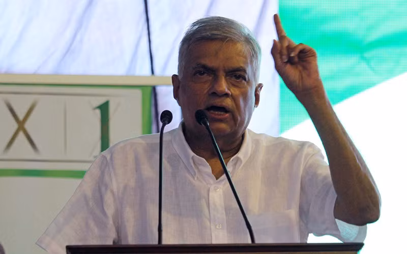 Ông Ranil Wickremesinghe trong chiến dịch vận động tranh cử tại Galle, Sri Lanka, ngày 2/8/2020. (Ảnh: Reuters)