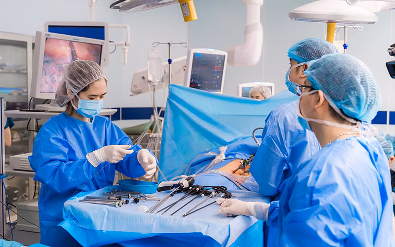 Ca phẫu thuật nội soi ung thư thực quản tại Bệnh viện đa khoa quốc tế Vinmec Times City.