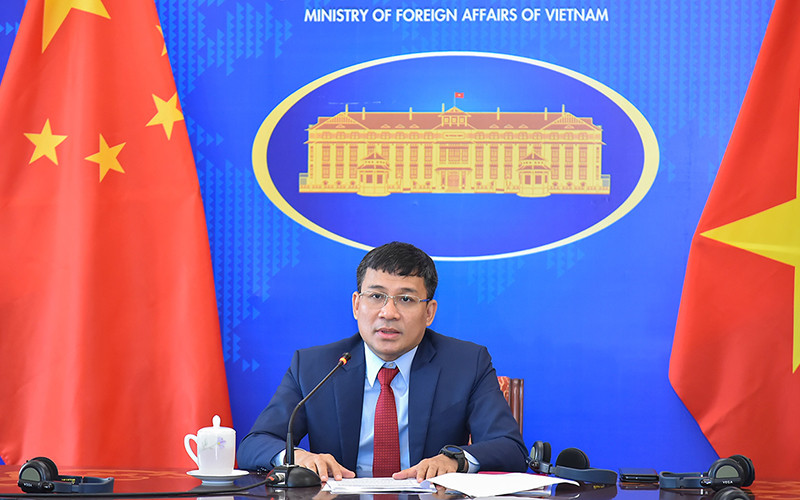 Thứ trưởng Ngoại giao Nguyễn Minh Vũ phát biểu tại Hội thảo. Việt Nam và Trung Quốc trao đổi kinh nghiệm xóa đói giảm nghèo -0