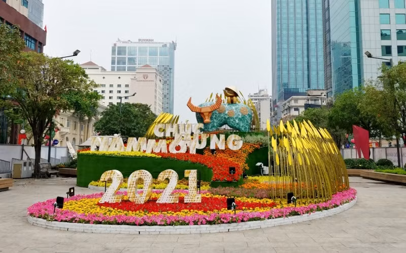 Không tổ chức Lễ khai mạc Đường hoa Nguyễn Huệ vào tối 9-2.