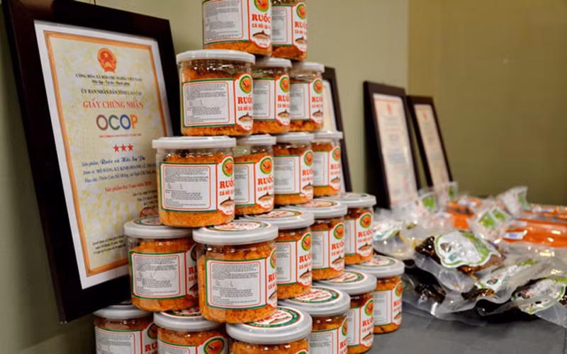 Sản phẩm cá nước lạnh ở Sa Pa (Lào Cai) được người tiêu dùng ưa chuộng. 