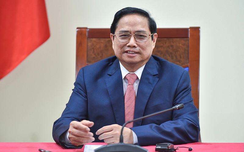 Thủ tướng Phạm Minh Chính nhấn mạnh Thủ tướng Mark Rutte là người bạn thân thiết của Việt Nam, đóng góp tích cực trong việc xây dựng nền móng và thúc đẩy quan hệ Việt Nam-Hà Lan phát triển. (Ảnh: VGP)
