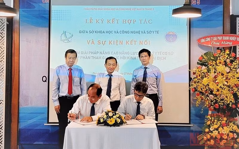 Ký kết hợp tác giữa Sở Khoa học và Công nghệ với Sở Y tế Thành phố Hồ Chí Minh.