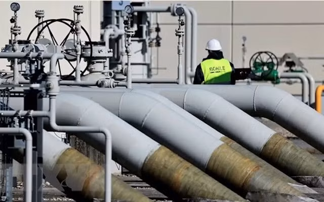 Hệ thống đường ống dẫn khí của dự án Dòng chảy phương Bắc của Nga. (Ảnh: Reuters/TTXVN)