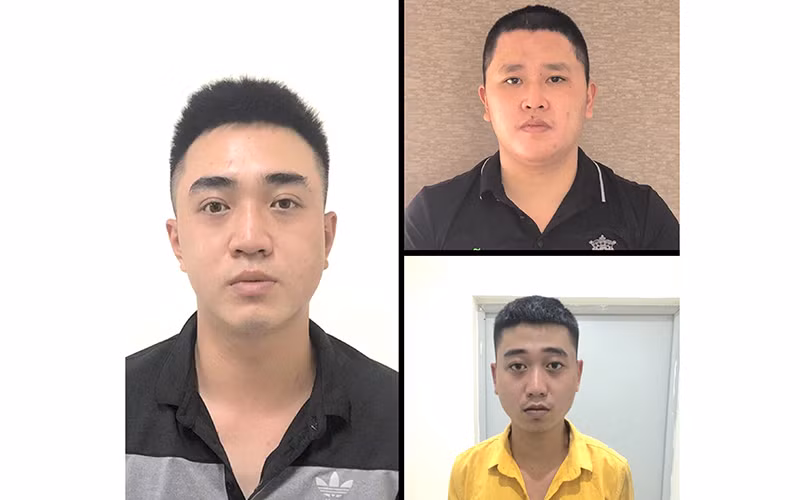 Các đối tượng cầm đầu 3 đường dây tín dụng đen lãi suất “khủng”tại Đà Nẵng. (Ảnh do Công an cung cấp)