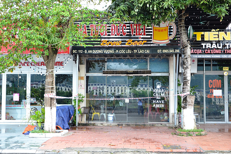 Phong tỏa quán bia Đức Việt, số 112, đường An Dương Vương, phường Cốc Lếu, thành phố Lào Cai. Phong tỏa thêm bốn địa điểm ở thành phố Lào Cai -0