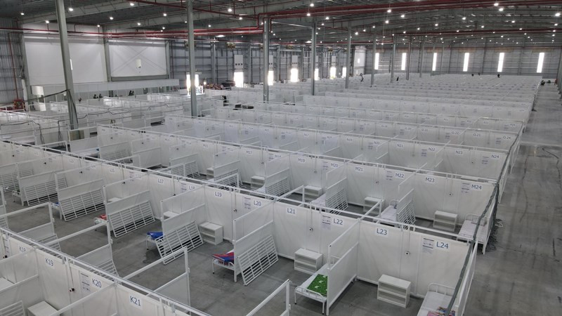 Bên trong Khu điều trị bệnh nhân Covid-19 Thới Hòa. Becamex IDC đồng hành cùng Bình Dương chống dịch -0