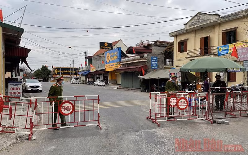 Chốt kiểm dịch Quý Cao (Tứ Kỳ) điểm tiếp giáp giữa tỉnh Hải Dương và TP Hải Phòng
