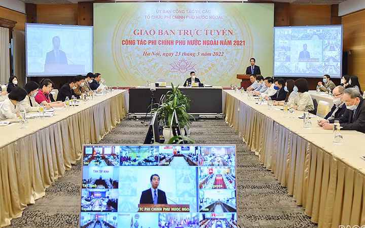 Hội nghị giao ban trực tuyến. (Ảnh: Báo Thế giới và Việt Nam)