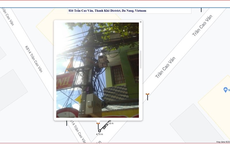 Hình ảnh khảo sát hiện trường trên GoogleMap