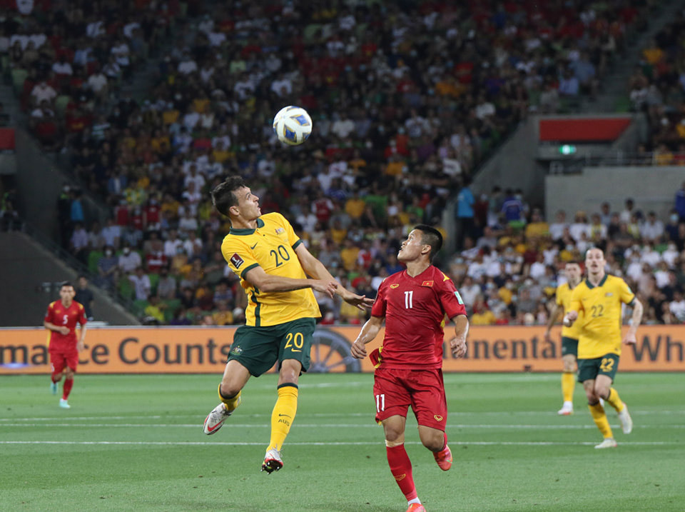 Tuấn Hải tạo ra nhiều tình huống nguy hiểm trên hàng công. (Ảnh: VFF) (Hiệp 2) Việt Nam 0-2 Australia: Tuấn Hải thi đấu nổi bật -0