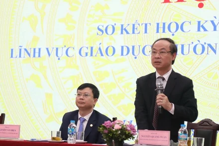 Sở Giáo dục và Đào tạo Hà Nội tổ chức Hội nghị sơ kết học kỳ I năm học 2025-2026 lĩnh vực giáo dục nghề nghiệp và giáo dục thường xuyên.