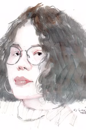 Ký họa chân dung nhà thơ Bình Nguyên Trang của họa sĩ Đỗ Hoàng Tường.