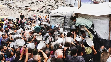 Nạn đói đang bao trùm người dân Dải Gaza. Ảnh: CNN