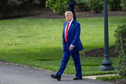 Tổng thống Mỹ Donald Trump tại Nhà Trắng ở Washington D.C., ngày 20/6. (Ảnh: Tân Hoa xã)