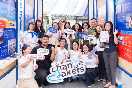 Buổi tọa đàm thu hút sự tham gia của rất nhiều bạn trẻ. (Ảnh: IOM)