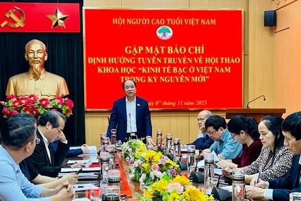 Hội Người cao tuổi Việt Nam họp báo thông tin về hội thảo khoa học "Kinh tế bạc ở Việt Nam trong kỷ nguyên mới".