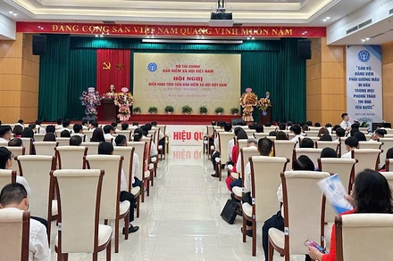 Toàn cảnh Hội nghị điển hình tiên tiến Bảo hiểm xã hội Việt Nam lần thứ VI (2025-2030).