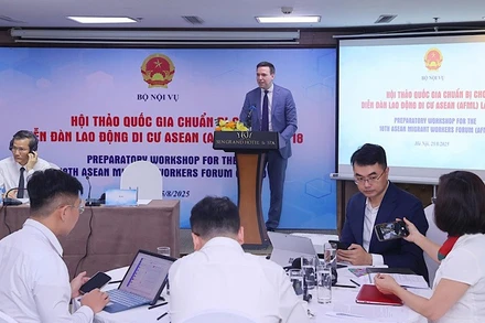 Toàn cảnh Hội thảo quốc gia chuẩn bị cho Diễn đàn Lao động di cư ASEAN lần thứ 18. 