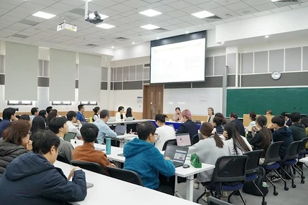 Toàn cảnh buổi ra mắt Báo cáo Phát triển con người khu vực của Chương trình Phát triển Liên hợp quốc.